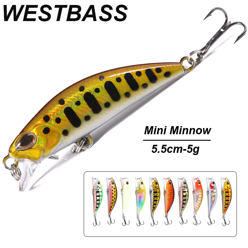 WESTBASS 1PX Micro Minnow Lure - Fishing Lure Jerkbait 评论和价格