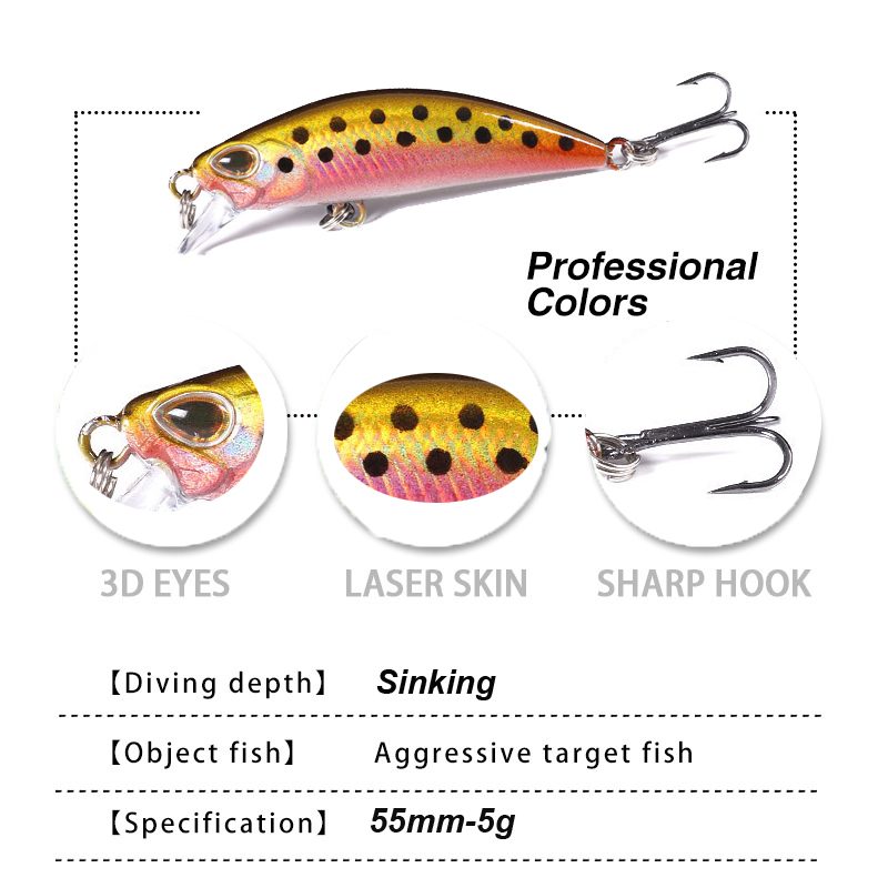 WESTBASS 1PX Micro Minnow Lure - Fishing Lure Jerkbait 评论和价格
