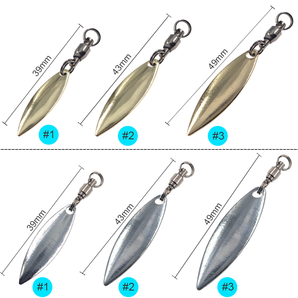 10pcs Willowleaf Blades Spinne - Fishing Lure Buzzbait 评论和价格