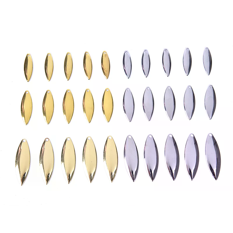 50pcs Willow Spinner Blades Sm - Fishing Lure Blade Bait 评论和价格