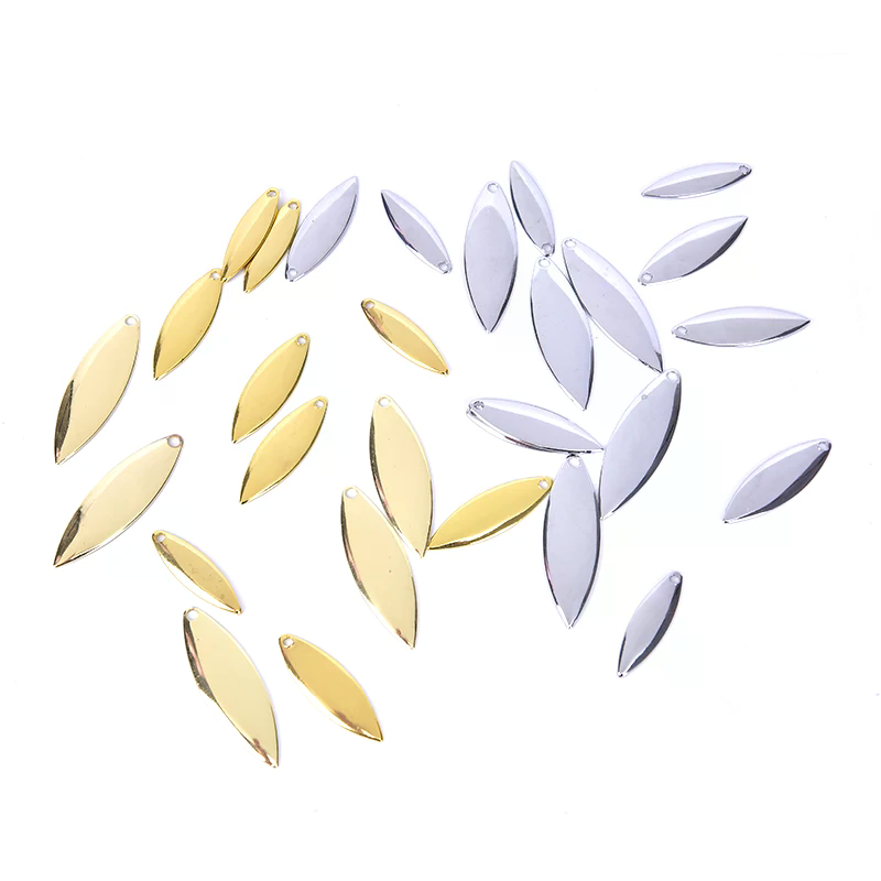 50pcs Willow Spinner Blades Sm - Fishing Lure Blade Bait 评论和价格