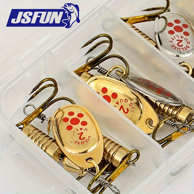 JSFUN 10pcs Spinner Lure Set w - Fishing Lure Blade Bait 评论和价格