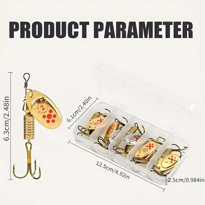 JSFUN 10pcs Spinner Lure Set w - Fishing Lure Blade Bait 评论和价格