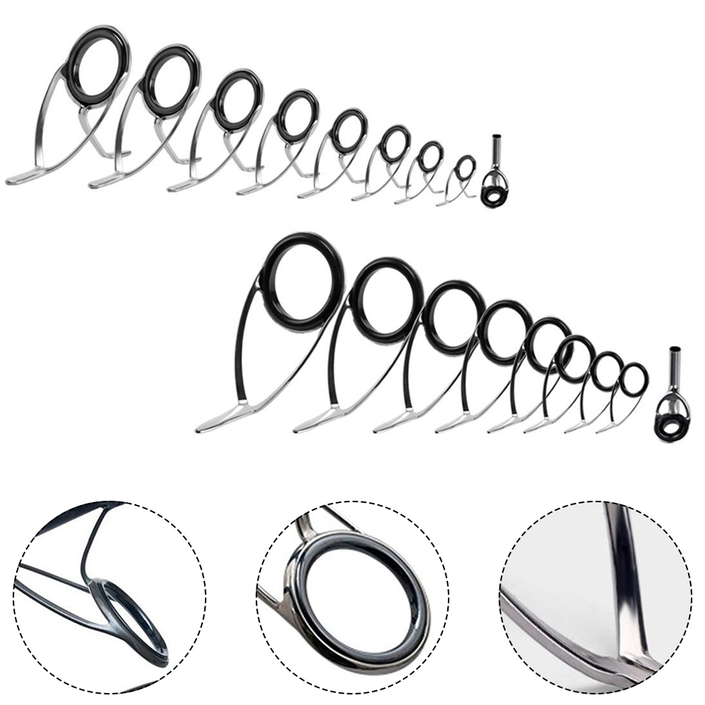 9 Pcs Fishing Rod  Guide Ceram - Fishing Lure Making Kit 评论和价格