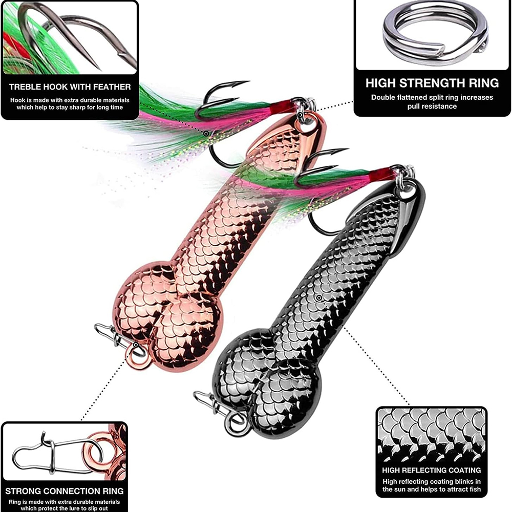 Metal Penis VIB Fishing Lure 3 - Fishing Lure Blade Bait 评论和价格